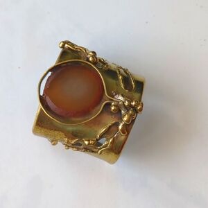 Made in Greece Cuff bracelet with natural stone